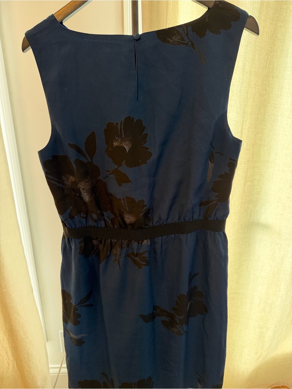 Loft blue with black floral dress